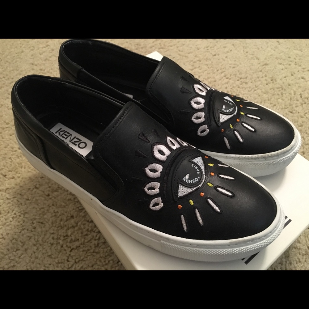 like-new KENZO slip-on sneakers